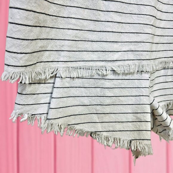 SABO Striped Short Romper Shirt & Short Ripped Hem One Piece Jumpsuit Summer - Picture 6 of 11